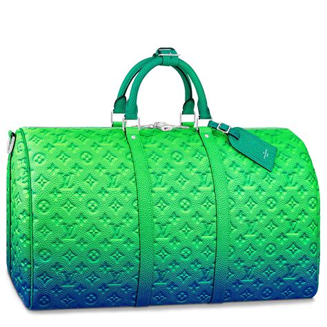 louis vuitton keepall 50b taurillon illusion blue/green|Louis Vuitton Keepall 50B Taurillon Illusion Blue/Green .